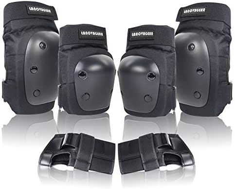 Kids Knee Elbow Pads with Wrist Guard Adjustable Protective Gear Set