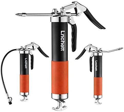 Lnchett Grease Gun with Towel, 9000 PSI Professional Heavy Duty 14 oz Pistol 2
