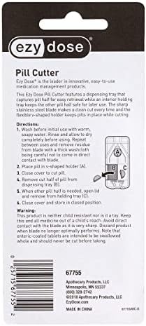 EZY DOSE Pill Cutter and Splitter with Dispenser, Daily Usage, Safely Cut Pills 6
