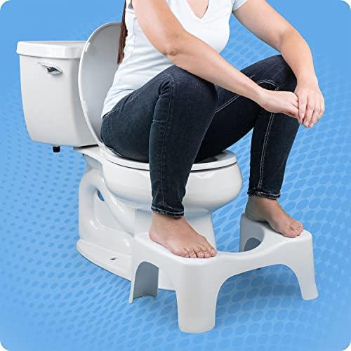 Squatty Potty Simple Toilet Stool, White, 7″ 9