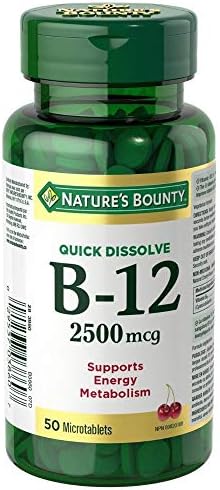 Nature's Bounty Vitamin B12 Supplement, Supports Energy Metabolism, 2500mcg