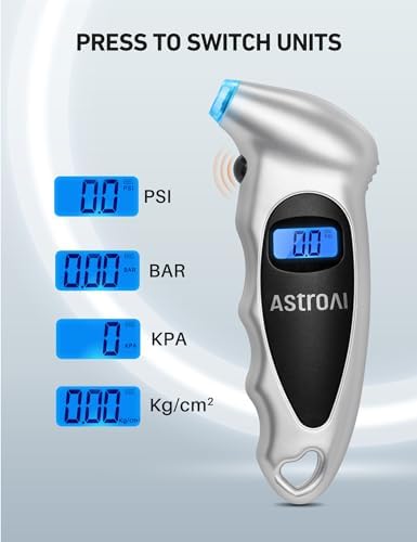 AstroAI Digital Tire Pressure Gauge 150 PSI 4 Settings for Car Truck Bicycle 3