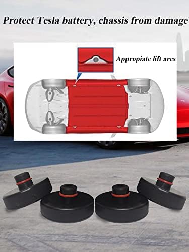 SYOAUTO Jack Pad for Tesla Model 3/Y/S/X Tesla Pucks Rubber 2