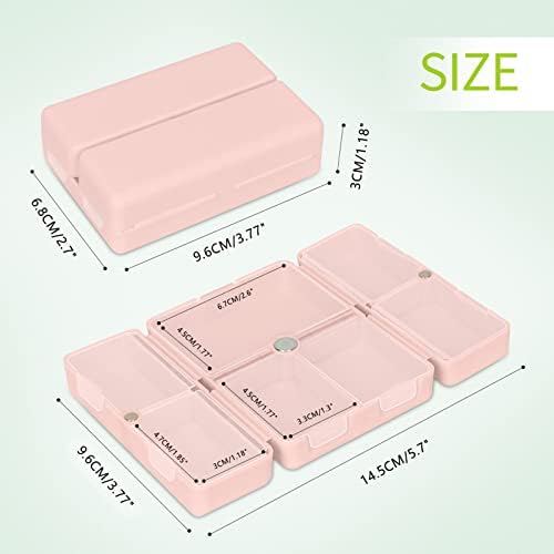 FYY Daily Pill Organizer, 7 Compartments Portable Travel Pill Case 8