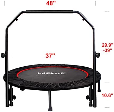 FirstE 48″ Foldable Fitness Trampolines, Rebound Recreational Exercise 4