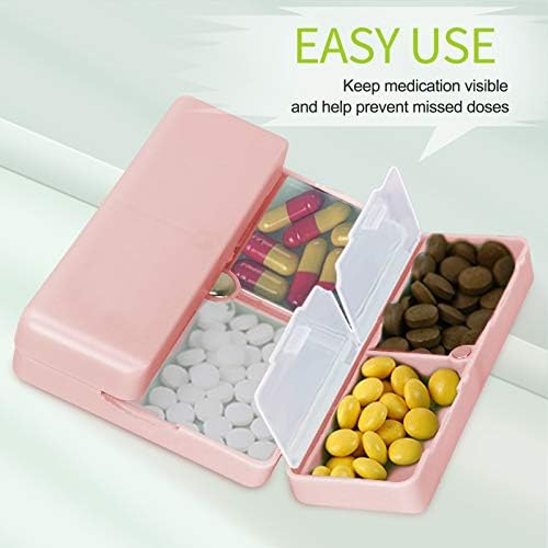 FYY Daily Pill Organizer, 7 Compartments Portable Travel Pill Case 4