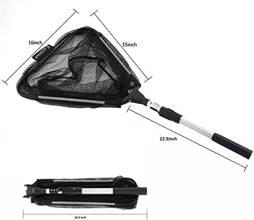 Fishing Net Collapsible, Fish Landing Net with Telescoping Aluminum Handle Extend 2