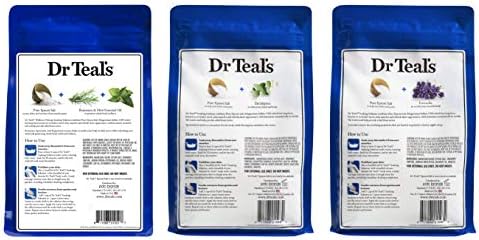 Dr. Teal’s Epsom Salt Bundle, 3 Items: 1 Relax & Relief Eucalyptus Spearmint 2