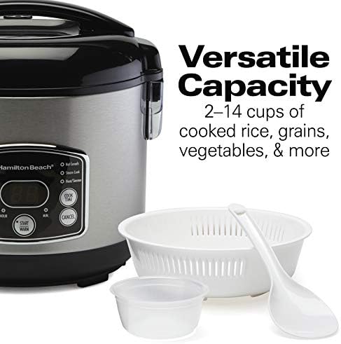 Hamilton Beach Rice & Hot Cereal Cooker, 7-Cups uncooked resulting in 14-Cups 8