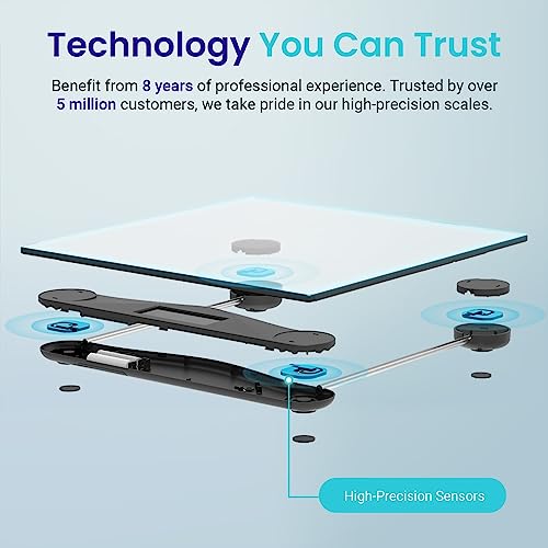 Etekcity Digital Bathroom Body Weight Scale, High Precision Smart Step-on 2