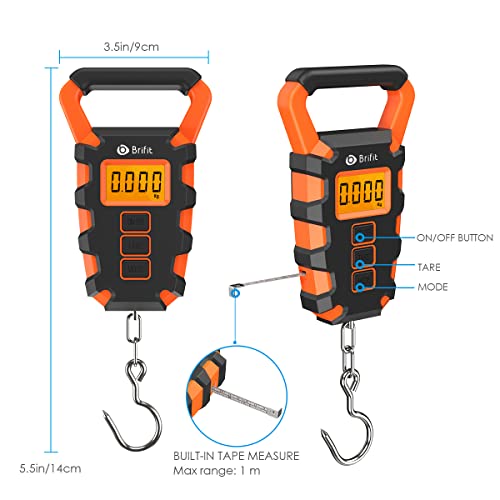Newest Digital Fishing Scale with Ruler, 15g/50kg Electronic Digital Luggage Scale 5
