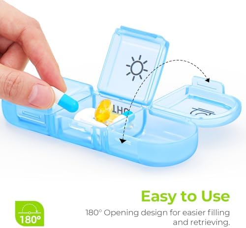 AUVON Weekly Pill Organizer 3 Times a Day, Large 7 Day Pill Box 3 Times a Day 2