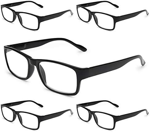Gaoye 5-Pack Reading Glasses Blue Light Blocking,Spring Hinge Readers