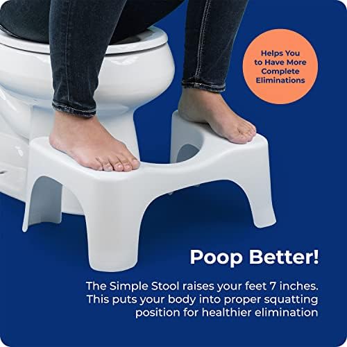Squatty Potty Simple Toilet Stool, White, 7″ 3