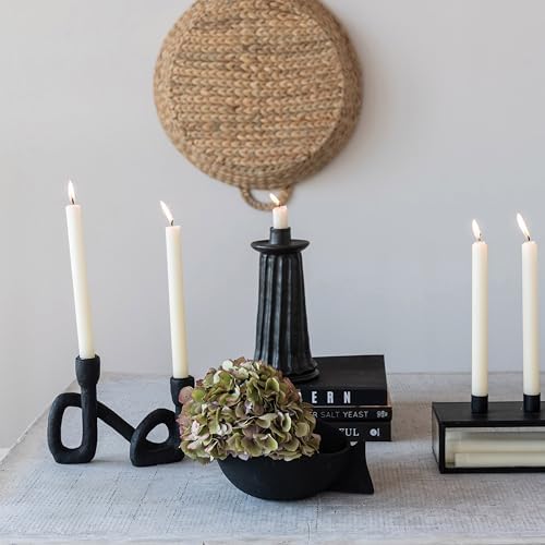 Bloomingville Resin Taper, Black Candle Holder 3