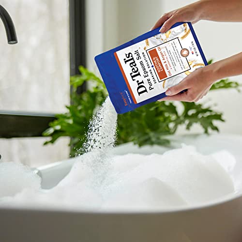 Dr Teal’s Pure Epsom Salt, Soothe & Comfort with Oat Milk & Argan Oil, 3lbs 6