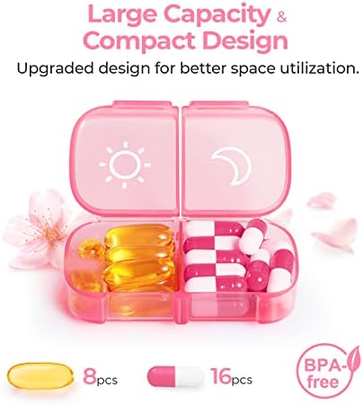 AUVON XL Weekly Pill Organizer 2 Times a Day, AM PM Pill Box 7 Day 3