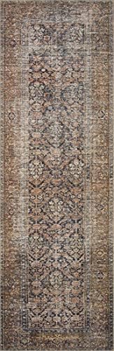 Amber Lewis x Loloi Billie Collection BIL-01 Ink / Salmon 7′-6″ x 9′-6″ Area Rug 8