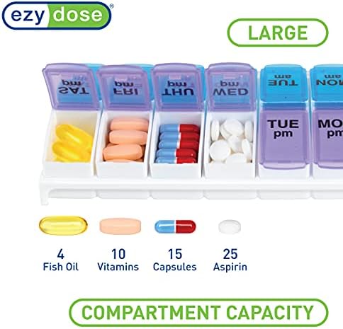 Ezy Dose Weekly (7-Day) AM/PM Pill Organizer, Vitamin and Medicine Box 3