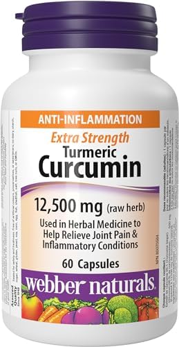 Webber Naturals Turmeric Curcumin Extra Strength, 12,500 mg of Raw Herb