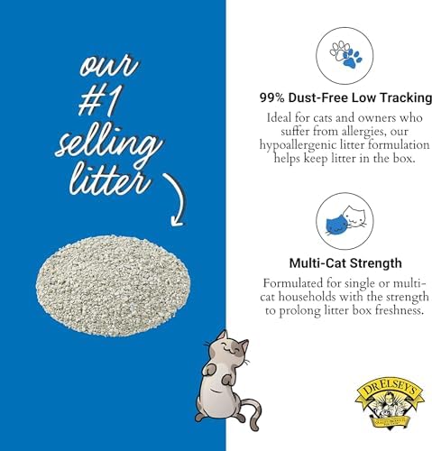Dr. Elsey’s Premium Clumping Cat Litter – Ultra – 99.9% Dust-Free, Low Tracking 7