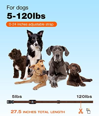 Bousnic Dog Shock Collar – 3300Ft Dog Training Collar with Remote for 5-120lbs 4