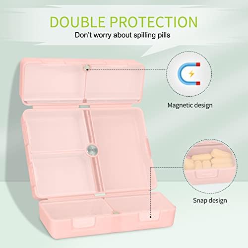 FYY Daily Pill Organizer, 7 Compartments Portable Travel Pill Case 5