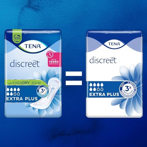 TENA Discreet Extra Plus, 96 Incontinence Pads (16 X 6 Packs) Individually 3