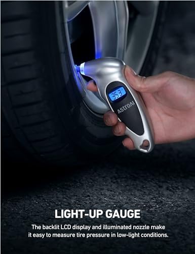 AstroAI Digital Tire Pressure Gauge 150 PSI 4 Settings for Car Truck Bicycle 6