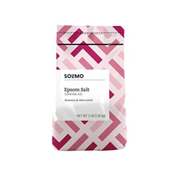 Amazon Brand - Solimo Epsom Salt Soaking Aid, Rosemary & Mint Scent