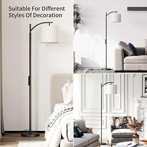 SUNMORY Arc Floor Lamp, Modern Floor Lamp with Romote Control and Stepless 5