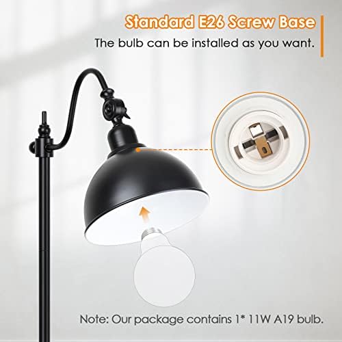 Mlambert Industrial LED Standing Floor Lamp Modern with 11W LED Bulb 8