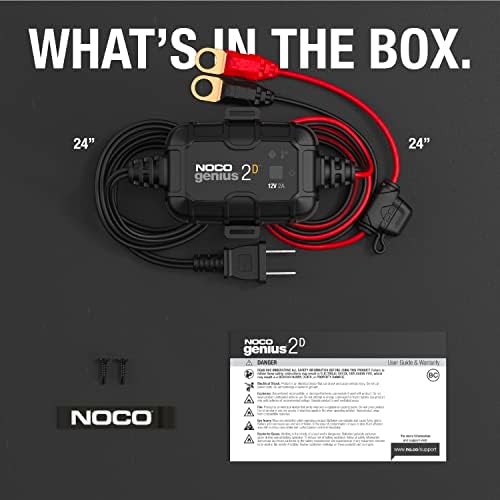 NOCO GENIUS2D, 2A Direct-Mount Onboard Car Battery Charger, 12V Automotive 6