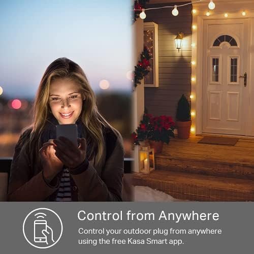 Kasa Smart Outdoor Smart Plug KP400, Smart Home Wi-Fi Outlet with 2 Sockets 5