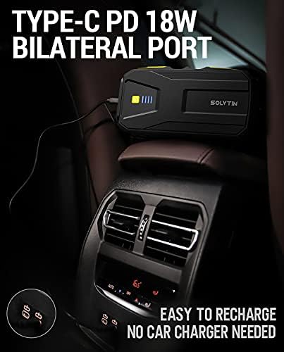 SOLVTIN S6 Multifunctional Jump Starter, 1200A Peak Car Starter for up to 7.0L 3