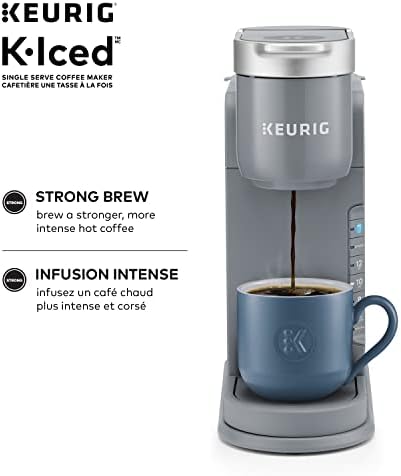 Keurig K-Iced Single Serve K-Cup Pod Coffee Maker, Featuring Simple Push Blue 5