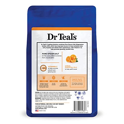 Dr Teal’s Pure Epsom Salt Soak, Glow & Radiance with Vitamin C & Citrus 9