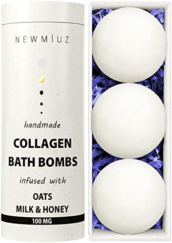 Creamy Collagen Bubble Bath Bombs Infused with Oatmeal Milk & Honey