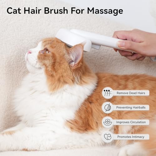 aumuca Cat Brush with Release Button, Cat Brushes for Indoor Cats Shedding 6