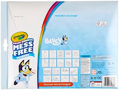 Crayola Bluey Color Wonder Coloring Set, 18 Bluey Coloring Pages, Mess Free 7