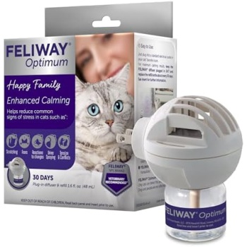 FELIWAY Optimum Cat, Enhanced Calming Pheromone Diffuser, 30 Day Starter Kit