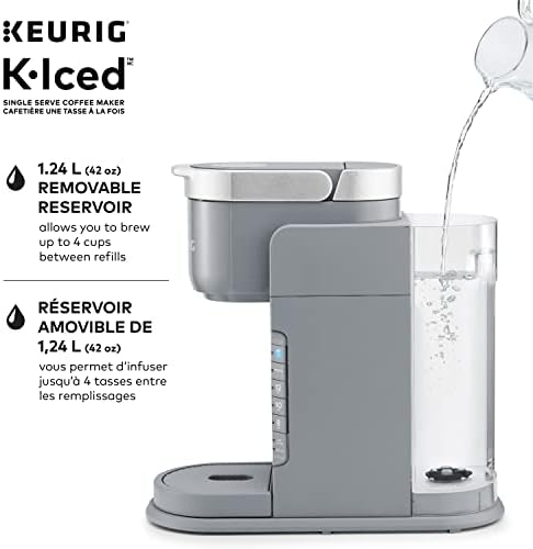 Keurig K-Iced Single Serve K-Cup Pod Coffee Maker, Featuring Simple Push Blue 6