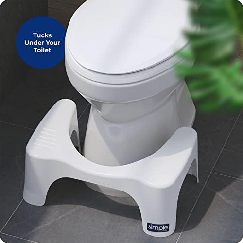 Squatty Potty Simple Toilet Stool, White, 7″ 7