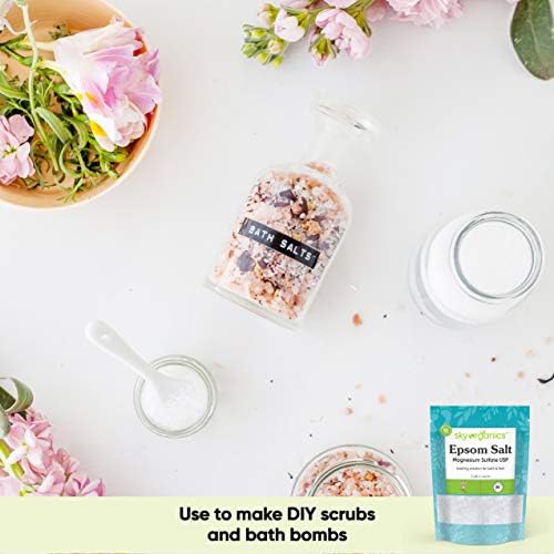 Sky Organics Epsom Salt – 100% Pure Magnesium Sulfate, USP Grade, Kosher 7