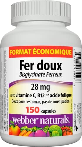 Webber Naturals Gentle Iron Supplement with Vitamin C, B12 and Folic Acid 2