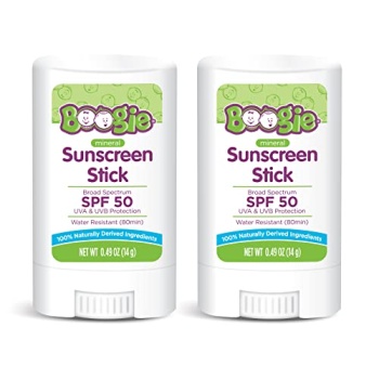 Baby Sunscreen Stick by Boogie Block, Mineral Sunscreen SPF 50, Travel Size