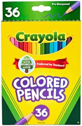 Crayola Colored Pencils (36ct), Kids Pencils Set, Art Supplies, Great for