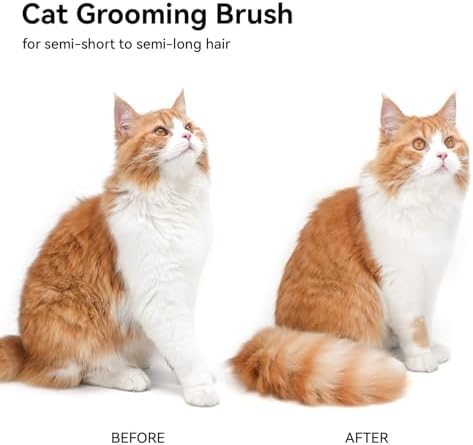aumuca Cat Brush with Release Button, Cat Brushes for Indoor Cats Shedding 7