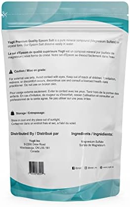 Yogti Epsom Salt, Premium Quality Bath Salt- Canadian Brand 3 pound, White 2