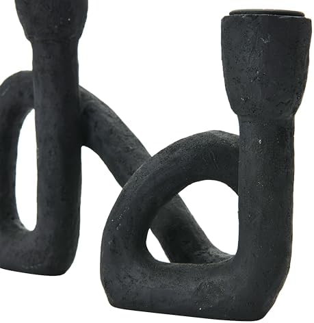 Bloomingville Resin Taper, Black Candle Holder 7